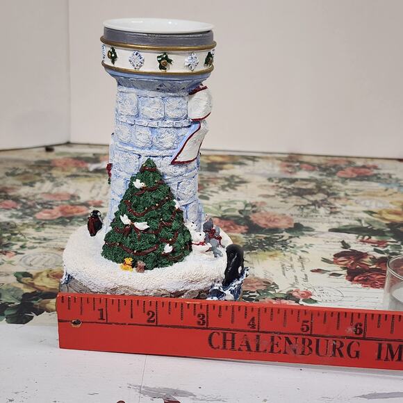 Danbury Mint Lighthouses of Christmas Candlesticks Set  3 Cheryl Spencer Collin - Picture 11 of 11